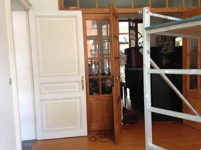a door leading into a room with a bunk bed at B&B Matin Tranquille in Liège