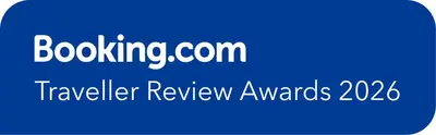 a blue sign that says boatingcom traveler review awards at Ferienwohnung An den Linden in Kelmis