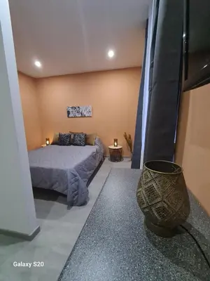 a bedroom with a bed in a room at Liege in Seraing