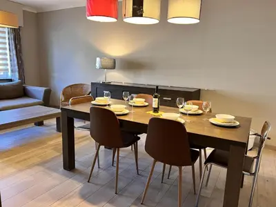 a dining room with a table and chairs at 8P 4B Beautiful house with 4 bedrooms in Hees in Bilzen