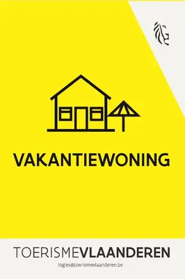 a yellow sign with a house on it at Gusta in Maasmechelen