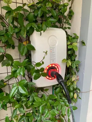 a gas meter on the side of a wall at Bokrijklodge in Hasselt
