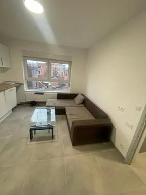 a living room with a couch and a table at Sterna in Liège