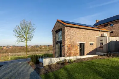 a brick house with a tree in the yard at Villa Armande in Zammelen