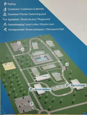a map of the campus of a resort at Vakantiebungalow BERK 1 in Houthalen-Helchteren