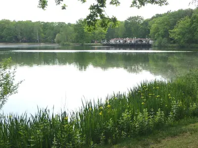a view of a lake in a park at De Onthaasting in Lanaken