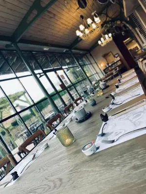 a group of tables in a room with birds on them at Guesthouse 't Goed Leven in Stokrooie
