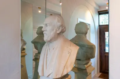 a statue of a man in a museum at Luxe Vacation Villa with swimming pool, 5 bedrooms in Houthalen-Helchteren