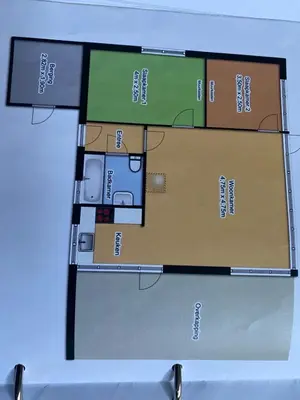a model of a floor plan of a house at heerlijk vakantie huis Lovely holiday home in Lanaken