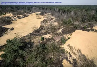an aerial view of a desert with trees at Charming Belgian Getaway, vakantiewoning in Oudsbergen - 3 Bedrooms Garden in Oudsbergen
