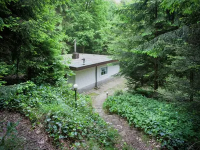 a house in the middle of a forest at Forest Chalet in Lanklaar in Lanklaar