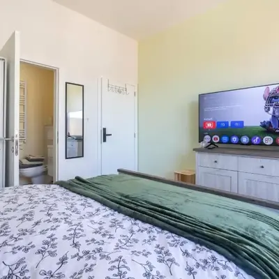 Chambre de luxe Tokyo a Liège Sale de bain privée check in autonome cuisine partagée