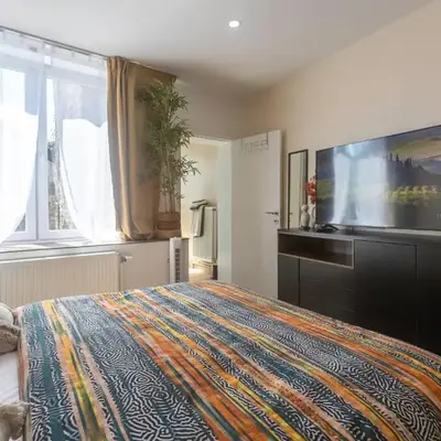 Chambre de luxe Afrik a Liège Grande Sale de bain privée check in autonome cuisine partagée