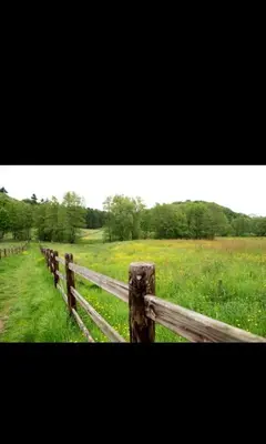 a wooden fence in the middle of a field at Le Marzelheide 1 in Lontzen