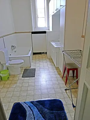 a bathroom with a toilet and a sink at Kasteel Nieuwenhoven in Sint-Truiden