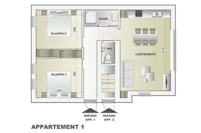 a floor plan of aominium at Bolderhuys in Bolderberg