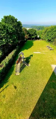 an overhead view of a large field of grass at Gîte Kaleo Eupen Jugendherberge in Eupen