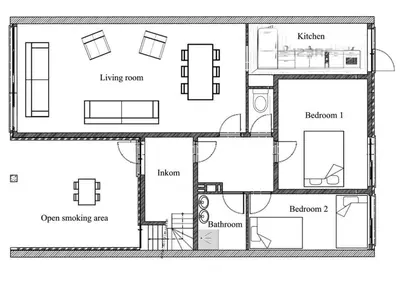 a floor plan of a house at De Villo in Hasselt