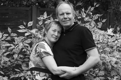 a man and a woman posing for a picture at Aux Herbes Folles in Herve