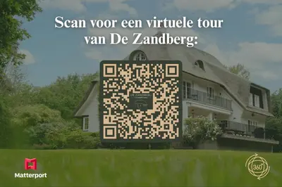 a large sign in front of a house at Vakantiewoning De zandberg in Pelt