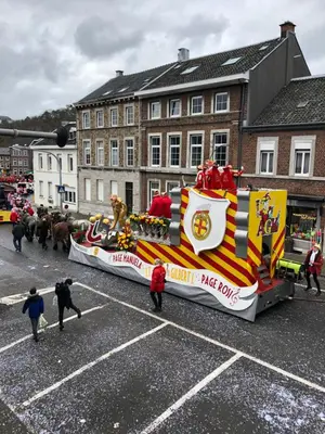 a large float in a parade in a city at VIP 67 in Eupen
