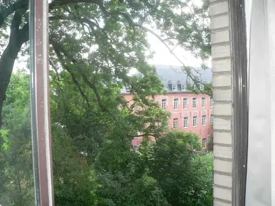 a view of a building from a window at Liège centre 6 rue montagne sainte Walburge, 4000 Liège, pour 2 pers à 3 minutes de la gare st Lambert in Liège