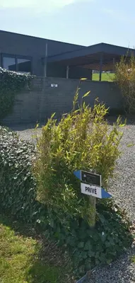 a sign that says drive in front of a bush at Les Croisettes 88, design loft XXL with amazing vue for peaceful stay in Trooz