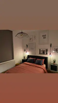 a bedroom with a large bed and a large window at Cozy apt w/ king bed great for discovering Liege in Liège