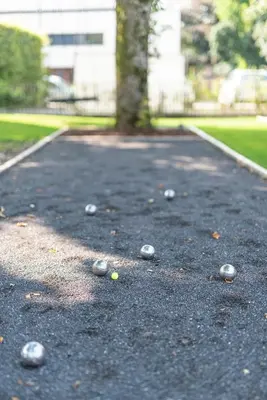 a golf course with golf balls on the ground at In't Groene Woud in Peer