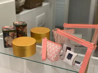 a glass table with some items on top of it at Le Pavillon de Flore by Maison Brasseurs d'Etoiles - Appartement 2 personnes in Liège