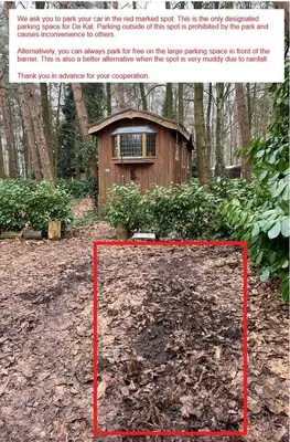 a picture of a house in the woods at Pipowagen de Kat in de Hoge Kempen nabij Maastricht in Lanaken