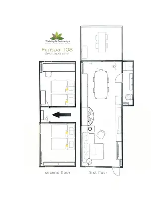 a floor plan of the fusion at Bos-Chalet bij Wijers Wandelroutes, Rust & Gezinsplezier Fijnspar 108 Hengelhoef in Houthalen-Helchteren